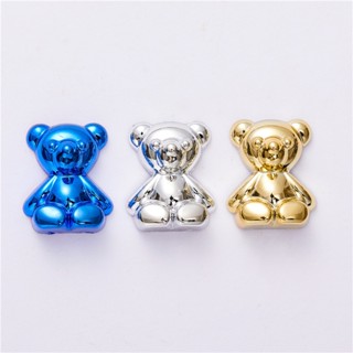 [3#] กิ๊บติดผมอะคริลิค รูปหมี ชุบเงิน สีทอง 1.8 * 2.2 ซม. สําหรับทําเครื่องประดับ รองเท้า diy