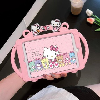 เคสแท็บเล็ต ซิลิโคนนุ่ม ลายการ์ตูนคิตตี้ 3D น่ารัก พกพาง่าย สําหรับ iPad10 IPad Gen 10 9 8 7 6 Pro 11 10.9 10.5 10.2 9.7 2017 2018 2020 2021 2022 Air Mini 5 4 3 2 1 Mini6 3D Cute Cartoon carry Double-headed kitty Tablet soft shell Silicone Case