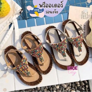 รองเท้าแตะ รัดส้น โบฮีเมียน แบบใหม่ size 36-40 รองเท้าผู้หญิง ขายดี ลด 50%   BB17 พรีออเดอร์