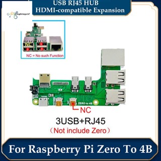 อะแดปเตอร์ขยาย Zero 2W เป็น 4B Zero เป็น Pi3 Pi4 Zero Pi0 USB HUB RJ45 HAT 1 ชุด