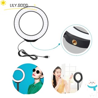 LILY ไฟวงแหวน 4.7 นิ้ว USB วิดีโอ Vlogging แสงสีขาว