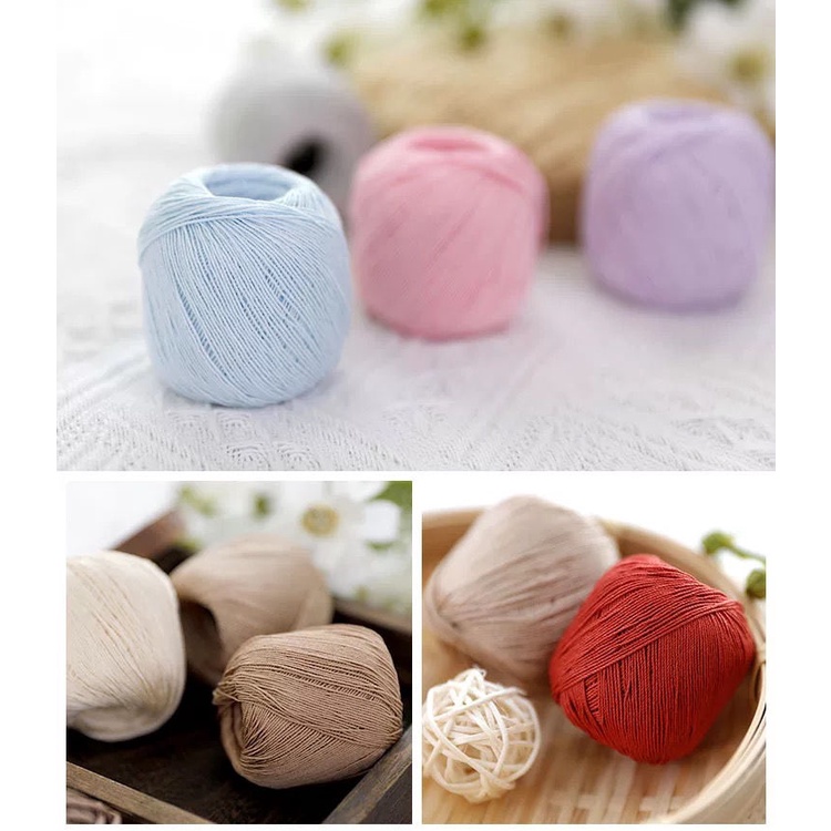 [ลดราคาจํากัดเวลา] Xue Feier ของแท้ 8#蕾丝线  40 สี 10g แพคเกจ Fine Thread Micro-Crochet ด้ายฝ้ายถัก DIY โครเชต์วัสดุแพคเกจขนสัตว์ถักทําด้วยมือ DIY รูปที่ 5