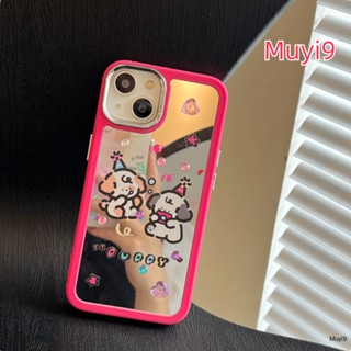 Ins เคสโทรศัพท์มือถือนิ่ม กันตก ลายการ์ตูนลูกสุนัขน่ารัก Diy สําหรับ IPhone14ProMax 13ProMax I12 Pro MAX i11 14 13Pro