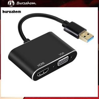 Bur_ อะแดปเตอร์แปลงความเร็วสูง USB 3.0 Type C DP เป็น HDMI สําหรับ Windows 10 8 7