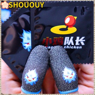 SHOUOUY ปลอกนิ้วเล่นเกม หน้าจอสัมผัส แบบบางพิเศษ เรืองแสง