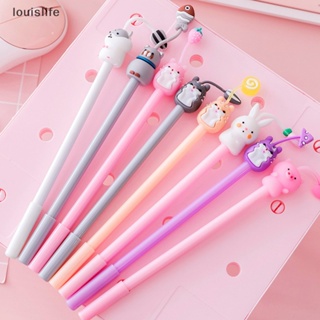 Leth Kawaii ปากกาหมึกเจล ลายการ์ตูนสัตว์น่ารัก ขนาดเล็ก 0.38 มม. สีดํา สําหรับสํานักงาน