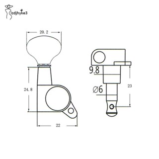 [lzdjhyke3] หัวหมุดจูนสายกีตาร์อะคูสติกไฟฟ้า 6R