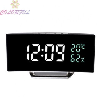 【COLORFUL】Alarm Clock 166x84x45mm 3 Light Luminance Level Black Shell Night Mode Setting