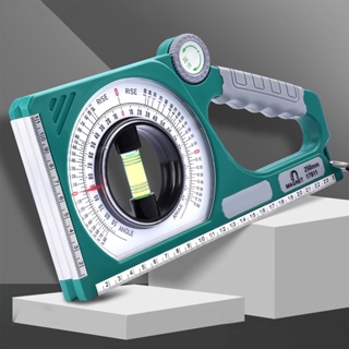 Tool House.ay Inclinometer เครื่องวัดมุมระดับฟองมัลติฟังก์ชั่น Clear Scale High Strength Portable Angle Gauge