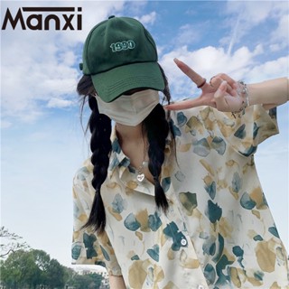 Manxi เสื้อเชิ้ตผู้หญิง เสื้อแฟชั่นผู้หญิง สะดวกสบาย  มีความรู้สึกของการออกแบบ A95K047