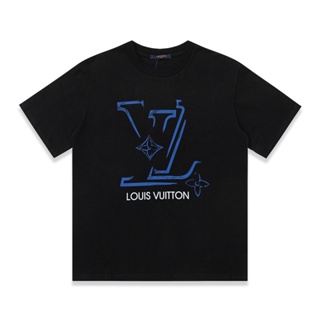 Lv ของแท้ เสื้อยืดลําลอง แขนสั้น พลัสไซซ์ สําหรับเล่นกีฬากลางแจ้ง