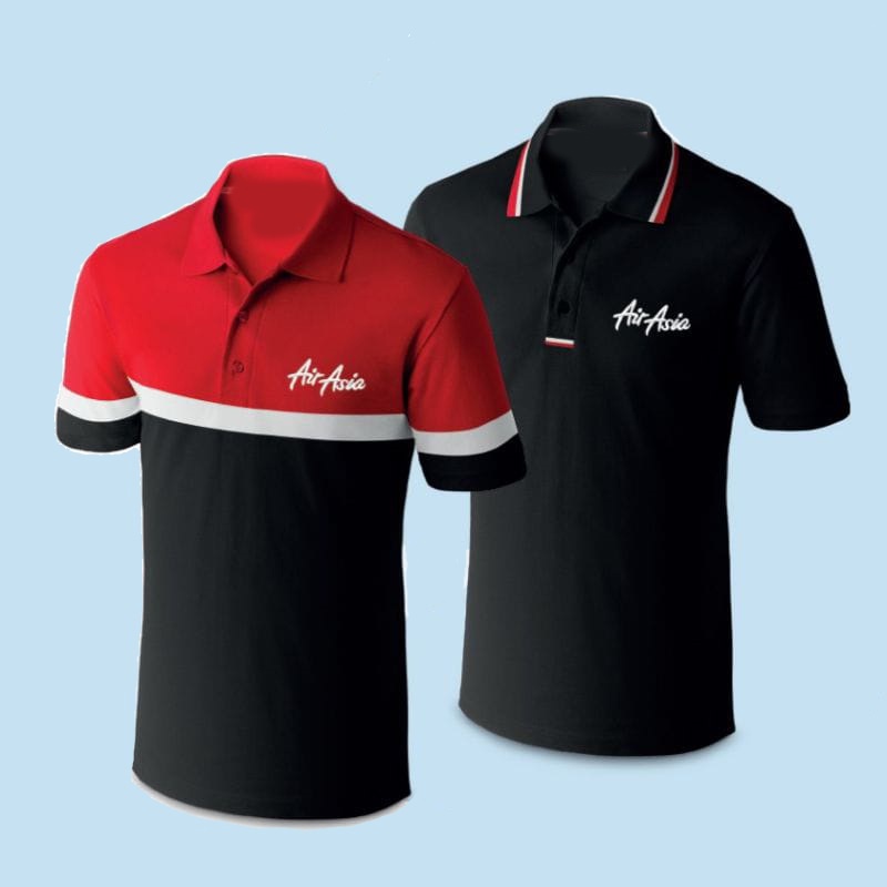 เสื้อยืดโปโล AirAsia Classic Red/Black XS-3XL