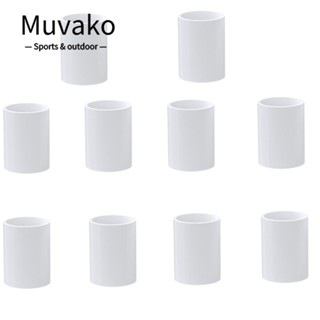 Muvako อะแดปเตอร์เชื่อมต่อท่อ PVC สีขาว ทรงกลม 1 นิ้ว 10 ชิ้น