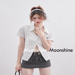 Moon  เสื้อครอป เสื้อแฟชั่นผู้หญิง y2k สีพื้น สําหรับผู้หญิง ใส่ไปคลับ ปาร์ตี้ 2023 NEW 23071105  Comfortable สบาย Beautiful ทันสมัย A29J1IJ 36Z230909