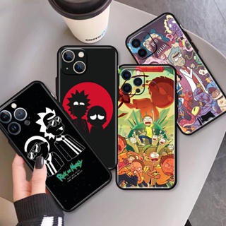 เคสโทรศัพท์มือถือ ซิลิโคน TPU กันกระแทก ลาย Rick Morty สําหรับ iPhone X XS XR XS 11 12 MINI PRO MAX