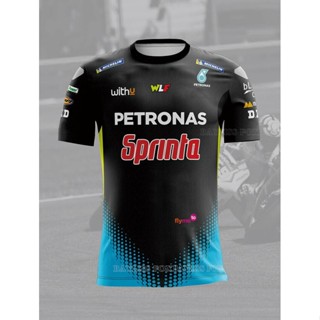 เสื้อยืดกีฬา ระบายอากาศได้ดี แบบแห้งเร็ว แฟชั่นฤดูร้อน สําหรับ Yamaha GP Petronas Ractory