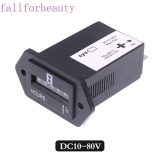 FALLFORBEAUTY เครื่องวัดชั่วโมง 100-250V AC 10-80V DC สําหรับเรือ รถบรรทุก รถแทรกเตอร์