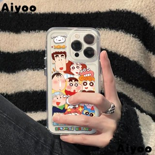 เคสโทรศัพท์มือถือแบบนิ่ม ใส ลายการ์ตูนชินจัง L1XC สําหรับ Iphone 812 xr 11 7 13 14promax Xs