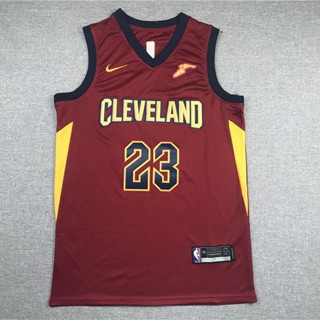 เสื้อกีฬาแขนสั้น ลายทีม NBA Jersey Cleveland Cavaliers No. 23 James Sports The Red mx รองเท้ากีฬา 335736