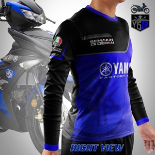 เสื้อยืด พิมพ์ลาย baju Moto,baju Ride Y15zr, Yamaha, Ysuku Biru,tshirt Moto,tshirt Yamaha Biru,Lengan Panjang สไตล์สตรีท สําหรับผู้ชาย และผู้หญิง