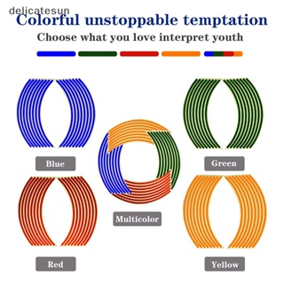 Delicatesun สติกเกอร์สะท้อนแสง 18 นิ้ว สําหรับติดตกแต่งล้อรถจักรยานยนต์