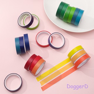 Doggerd เทปกระดาษ พิมพ์ลายสีรุ้ง 9 มม. 24 สี DIY