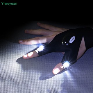 &lt;Yiwuyuan&gt; ถุงมือไฟฉาย Led กันน้ํา พร้อมไฟ Led สําหรับตั้งแคมป์กลางแจ้ง 1 ชิ้น