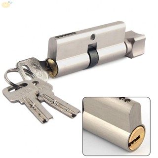 【VARSTR】Silver Indoor Lock Cylinder Both Sided Key Operation with Thumb Turn Option