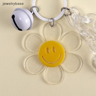 [jewelrybase] พวงกุญแจอะคริลิค จี้รูปดอกทานตะวัน หน้ายิ้มน่ารัก เครื่องประดับ สําหรับผู้หญิง