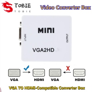 Tobie อะแดปเตอร์แปลงสายเคเบิล VGA เป็น HDMI USB สําหรับ TV โปรเจคเตอร์ PC Monitor HDTV DVD