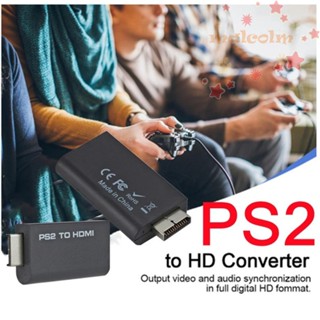 Malcolm อะแดปเตอร์แปลง PS2 เป็น HDMI อินพุต PS2 Ypbpr PS2 เป็น HDMI PS2 เป็น HDMI ติดตั้งง่าย ไม่สูญหาย สําหรับมอนิเตอร์ HDTV HDMI โปรเจคเตอร์