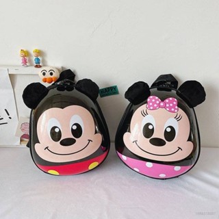 กระเป๋าเป้สะพายหลัง ลายการ์ตูน Disney Mickey Minnie Winnie the Pooh กันน้ํา จุของได้เยอะ สําหรับเด็กนักเรียนอนุบาล 23