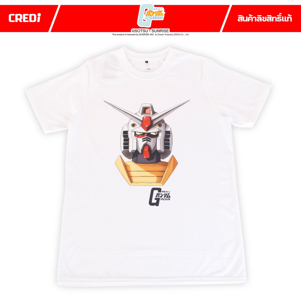 พิมพ์ลาย กันดั้ม เสื้อยืดลายการ์ตูนลิขสิทธิ์ Gundam T-shirt No.003