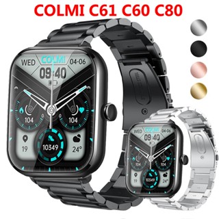 สายนาฬิกาข้อมือสเตนเลส 20 มม. สําหรับ COLMI C61 C60 C80 Smartwatch COLMI C80