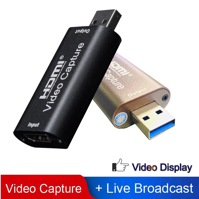 การ์ดจับภาพวิดีโอ USB3.0 2.0 HDMI Video Grabber กล่องบันทึกสําหรับเกม PS4 DVD กล้องวิดีโอบันทึกถ่ายท