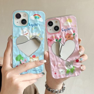 เคสโทรศัพท์มือถือ ลายการ์ตูนแมว พร้อมกระจก สําหรับ iPhone 12promax 11 12 12Pro 13 13Pro 13promax 14 14Pro 14promax 11