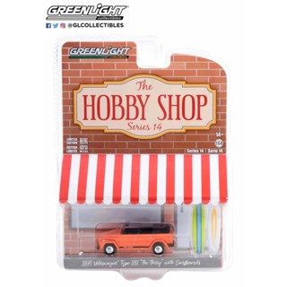 Greenlight 1/64 The Hobby Shop Series 14 - 1971 Volkswagen Type 181 The Thing with Surfboards 97140-C