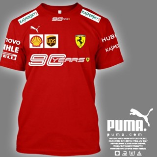 ใหม่ เสื้อยืดคอกลม พิมพ์ลายกราฟฟิค Ferraris ครบรอบ 90 ปี 2023 สําหรับผู้ชาย