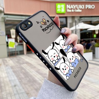 เคสซิลิโคนใส ขอบสี่เหลี่ยม กันกระแทก ลายการ์ตูน Pochacco น่ารัก สําหรับ OPPO A57 2016 A39