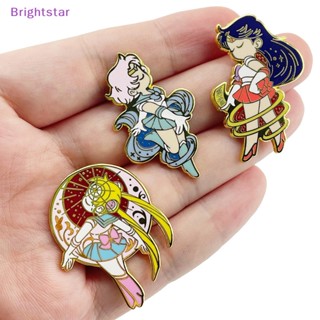 Brightstar Pins เข็มกลัดโลหะ ลายการ์ตูนอนิเมะ Kawaii Tsukino Usag Mizuno Ami สําหรับตกแต่งกระเป๋า