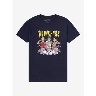 เสื้อยืดวงดนตรี Blink-182 เสื้อยืดสีดำ