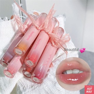 PinkyFocus Lip Tint Glossy Mirror Non-stick Cup Lip Glaze Moisturizing Jelly Texture Glass Lip Gloss [hotmax]