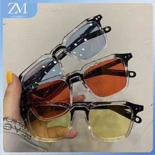 【ZM Glasses】แนวโน้ม สไตล์ Y2K อินเวอร์ชั่นเกาหลี แว่นกันแดดวินเทจ แว่นกันแดดแฟชั่นชายและหญิง ดิสโก้ ฮิพฮอพ แว่นคู่อินเทรนด์ 132