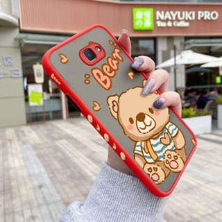 เคสโทรศัพท์มือถือ ซิลิโคนแข็ง ขอบสี่เหลี่ยม กันกระแทก ลายการ์ตูนหมีน่ารัก สําหรับ Samsung J5 Prime J5 2015 J5008 J5009