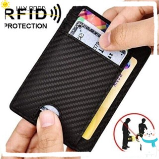 Lily RFID กระเป๋าสตางค์ คาร์บอนไฟเบอร์ สําหรับใส่บัตรเครดิต นามบัตร