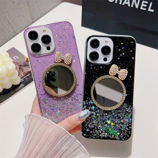 เคสโทรศัพท์มือถือนิ่ม แบบใส ป้องกัน แต่งกลิตเตอร์ ไล่โทนสี สําหรับ Iphone 14 13 11 12 Pro Max 14plus