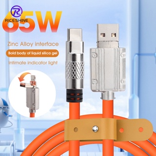 2 In 1 สายชาร์จ USB Type-C 65W 6A ทนทาน คุณภาพสูง สําหรับโทรศัพท์มือถือ แท็บเล็ต