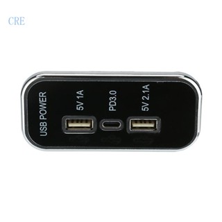 Cre อะแดปเตอร์ซ็อกเก็ตชาร์จ USB คู่ 2 1A PD3 0 Type-C สําหรับรถยนต์ เรือ