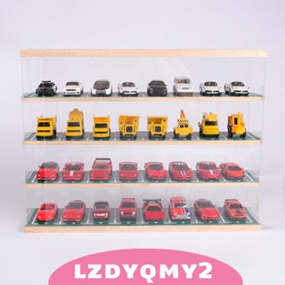 [Lzdyqmy2] เคสโชว์โมเดลรถยนต์ อะคริลิค กันฝุ่น 1:64 พร้อมไฟ 4 ชั้น