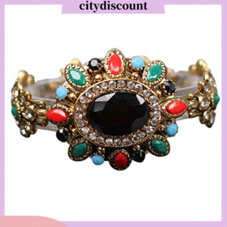 &lt;citydiscount&gt; สร้อยข้อมือ กําไลข้อมือ โซ่ โบฮีเมียน เรซิน หลากสี ชุบทอง พลอยเทียม สําหรับผู้หญิง